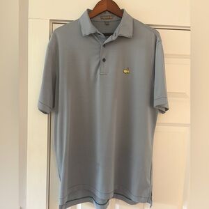 Peter Millar Light Blue Short-Sleeve Masters Polo